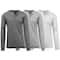 Men's Long Sleeve Waffle-Knit Thermal Henley Shirt 3 Pack